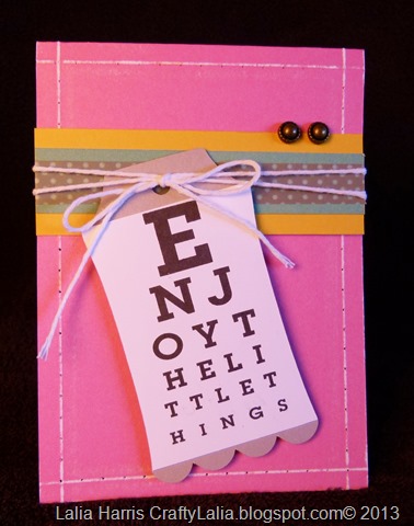 card by Lalia Harris: Enjoy the little things featuring faux stitching from CTMH Idea Book
