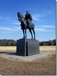Statue of "Stonewall" Jackson on the ridge of Henry Hill