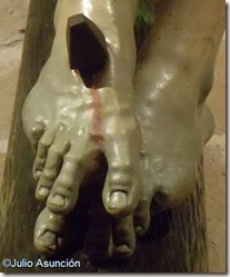 Cristo de Anchieta - Detalle de los pies