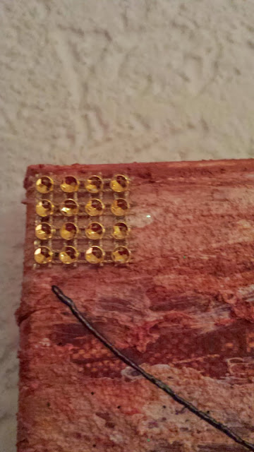 Ecke vom Bild, Viereck aus kreisförmigen Elementen Bildecke mit Viereck als Dekoration