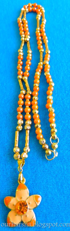 ::My Hobbies::: Orange Beaded Necklace