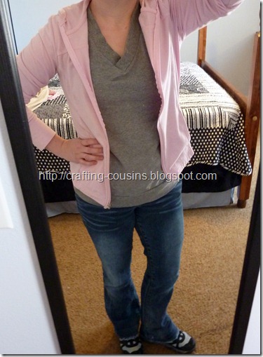 refashion a sweater to a cardigan (7.5)