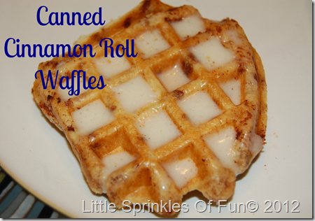 Cinnamon roll waffles