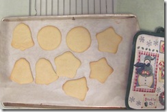 sugar cookies baked bells circles stars