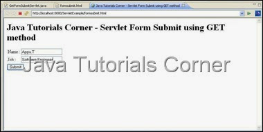 servlet submit from