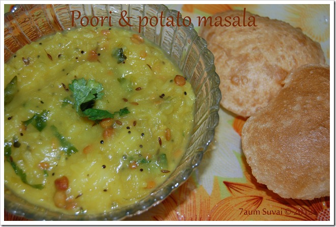 Poori and Potato masala