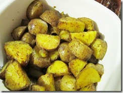 roasted potatoes with turmeric and chili, 240baon