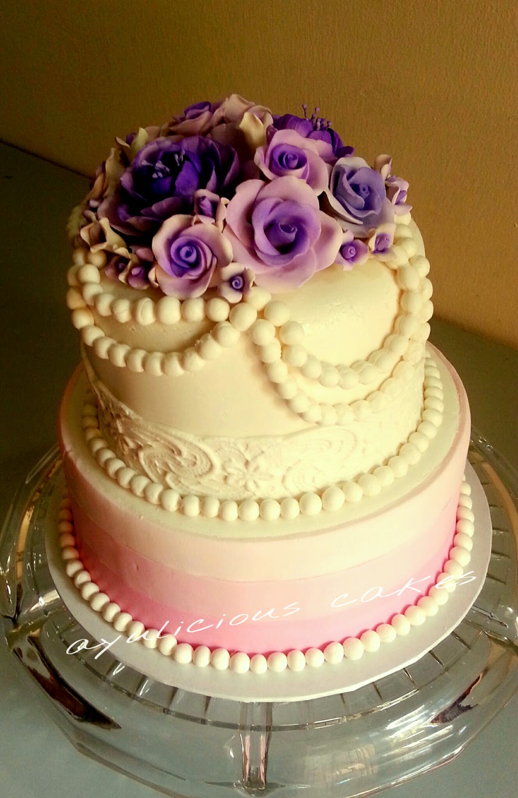 Edible Image Printing Sevice In Ampang 2 Tier Wedding Cake