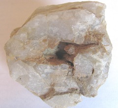 white quartz rock inside