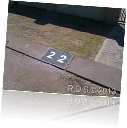 Reflective painted street numbers