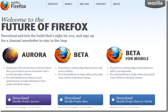 Firefox Future Releases