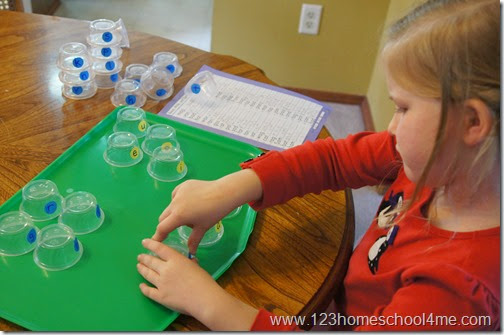 practice spelling words with mini cups practice spelling words with mini cups