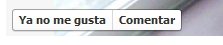 no me gusta en Facebook