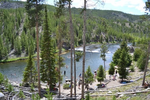 The swimming hole in Firehole Canyon