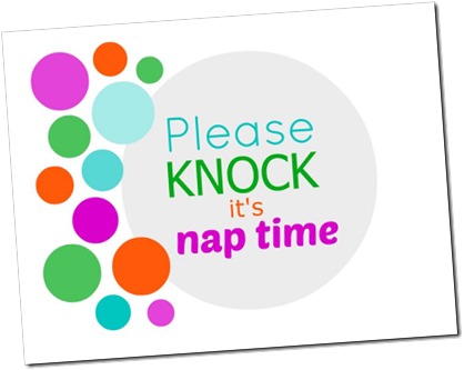 Please knock…it’s nap time Printable Sign
