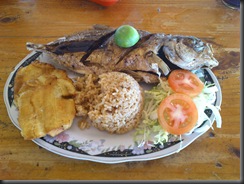 Santa Marta, Colmbia. Arroz de coco com peixe.