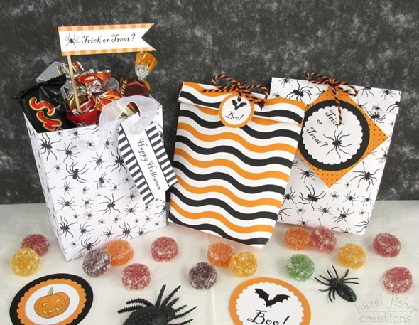 15 October 2014 Halloween printables gift bag diy tutorial hazel fisher creations 1