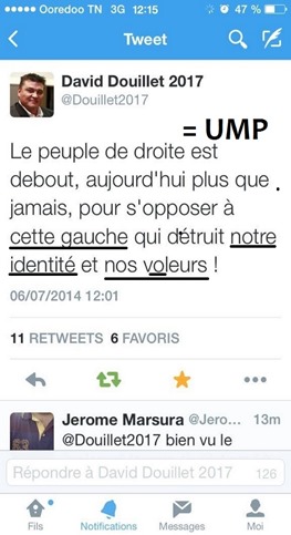 twitter Douillet UMP comentat