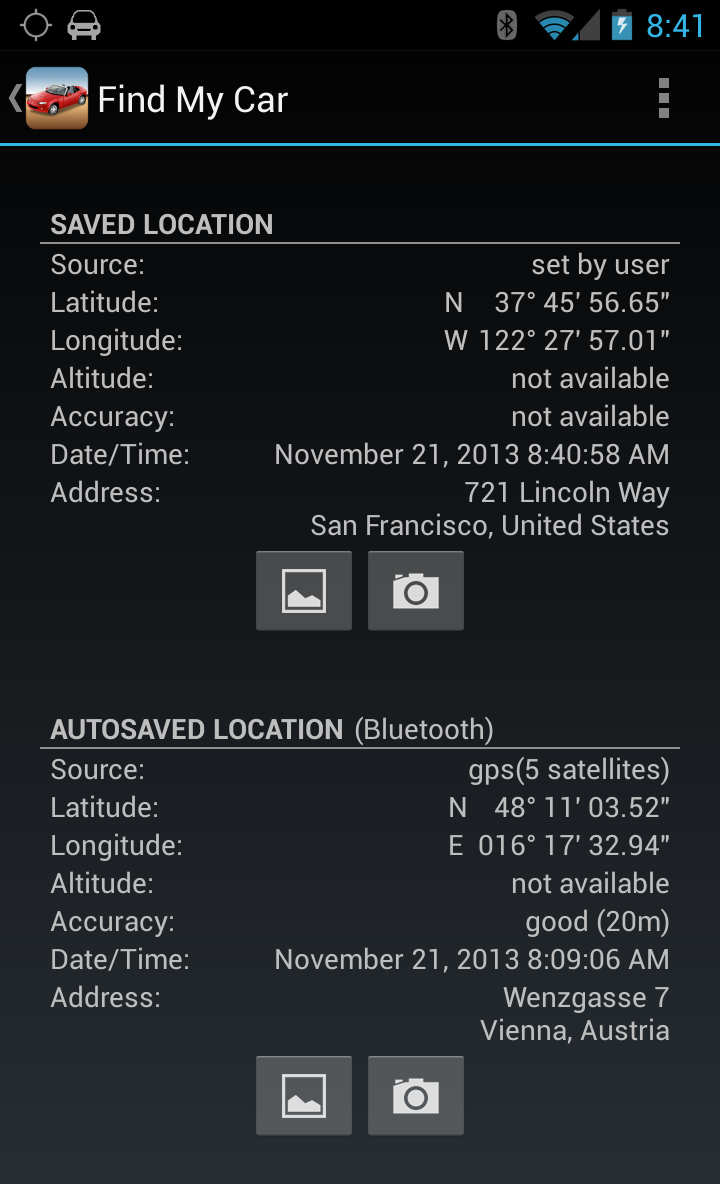 Find My Car Screen 3