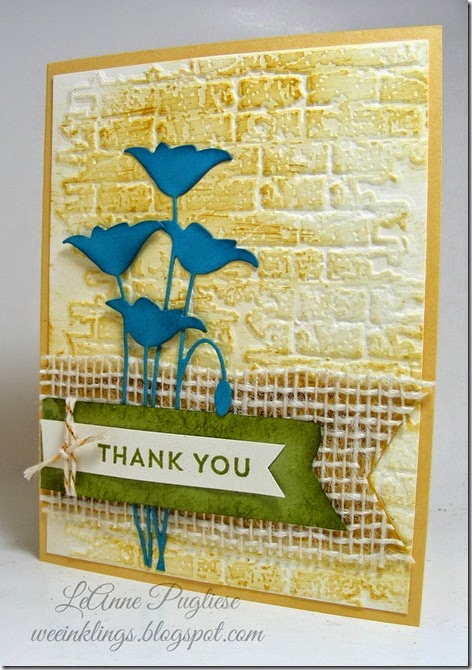 LeAnne Pugliese WeeInklings Stampin Royalty 243 Rustic Thank You Stampin Up