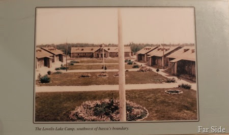 Lovelis Lake Camp from a display at Itasca State Park