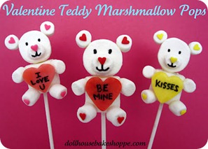 valentine teddy marshmallow pops