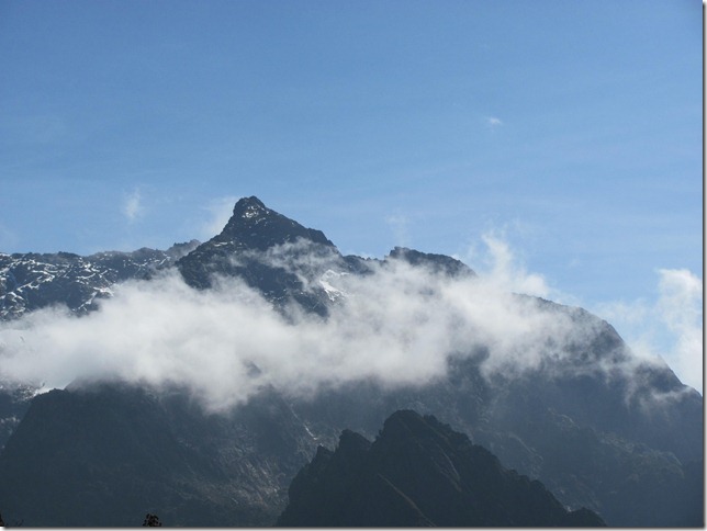 View of mt. speke, one of the  Rwenzori Mountains ranges