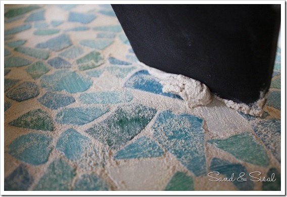 Removing Extra Grout from sea glass
