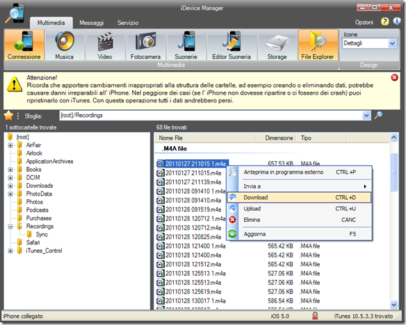 iDevice Manager File Explorer