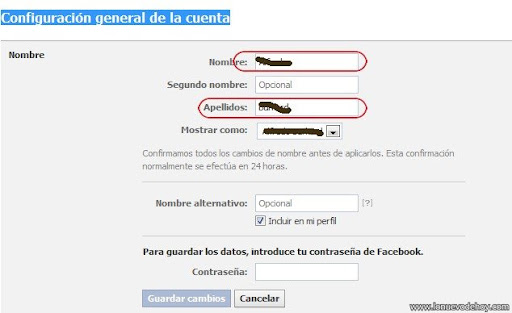 Cómo cambiar el nombre en Facebook