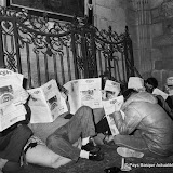 Première occupation de la cathédrale de Bayonne par les réfugiés politiques basques