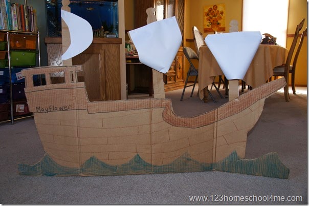 Mayflower Boat out of Cardboard Box Mayflower Boat out of Cardboard Box