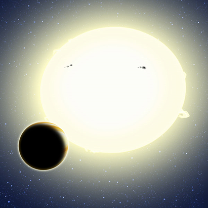 ilustração do novo exoplaneta