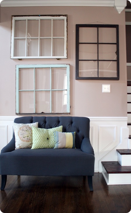 Pink Walls Begone From Thrifty Decor Old Windows On Wall