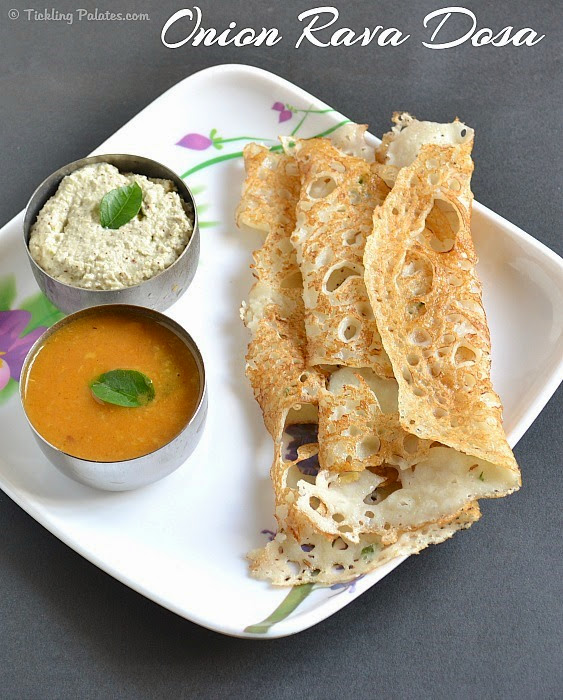 Onion Rava Dosa Recipe