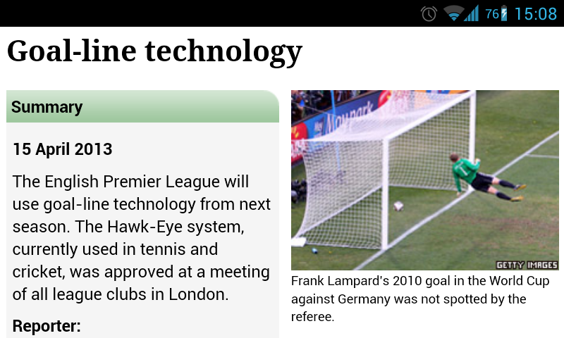 TENzine.com.es: MODERN TECHNOLOGY IN FOOTBALL MATCHES