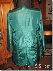 Back view showing the right side of the lining.