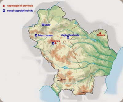 musei basilicata map