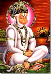 Hanuman meditating
