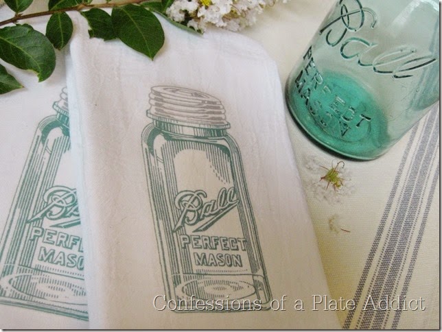CONFESSIONS OF A PLATE ADDICT Mason Jar Tea Towels