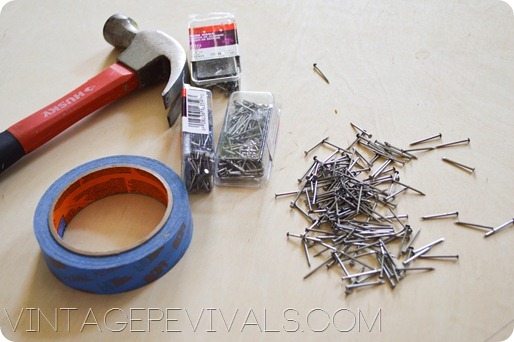 Supplies for String Art @ Vintage Revivals