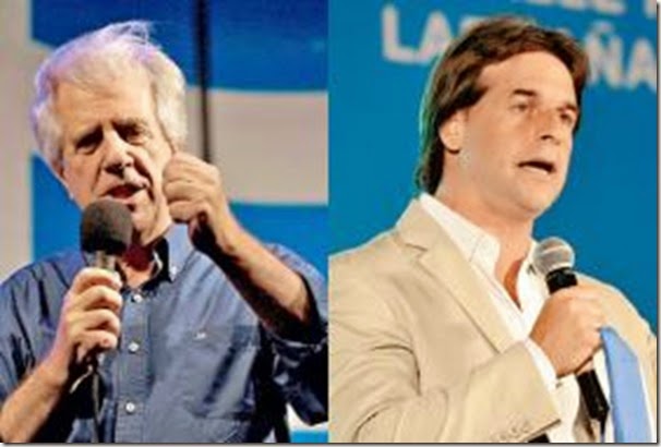 Tabaré Vázquez y Luis Lacalle van a segunda vuelta por la presidencia uruguaya