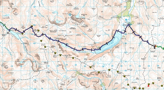 TGO CHALLENGE 2012- DAY 11 MAP