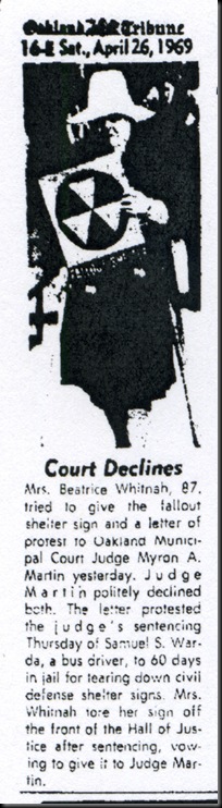 Beatrice Whitnah-Protest