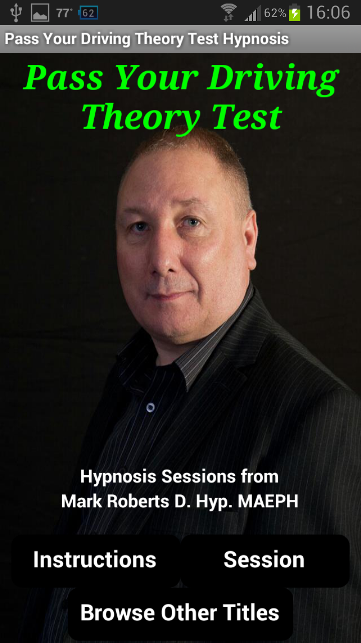 Pass Your Theory Test Hypnosis Screen 1