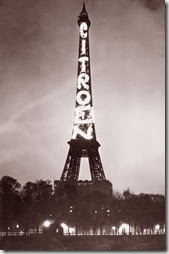 Citroën utilise la tour Eiffel pour sa promotion en 1925
