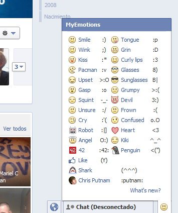 Emoticones para el Chat de Facebook