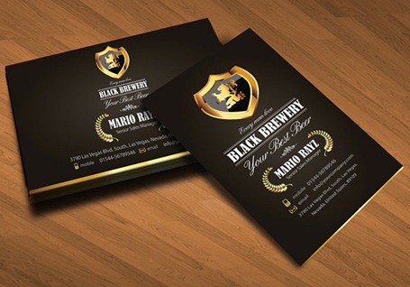 Black-brewery-beer-corporate-business-card