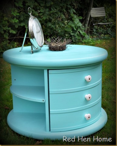 Red Hen Home Round Aqua Table 4
