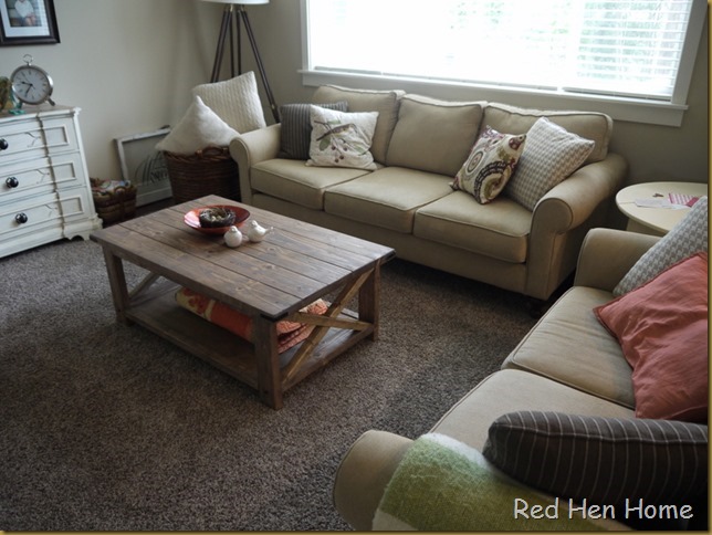 Red Hen Home Rustic X Coffee Table